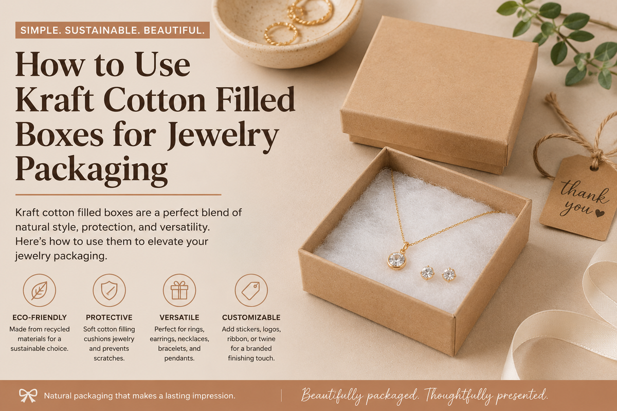 How to Use Kraft Cotton Filled Boxes for Jewelry Packaging