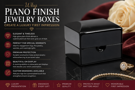Why Piano Finish Jewelry Boxes Create a Luxury First Impression