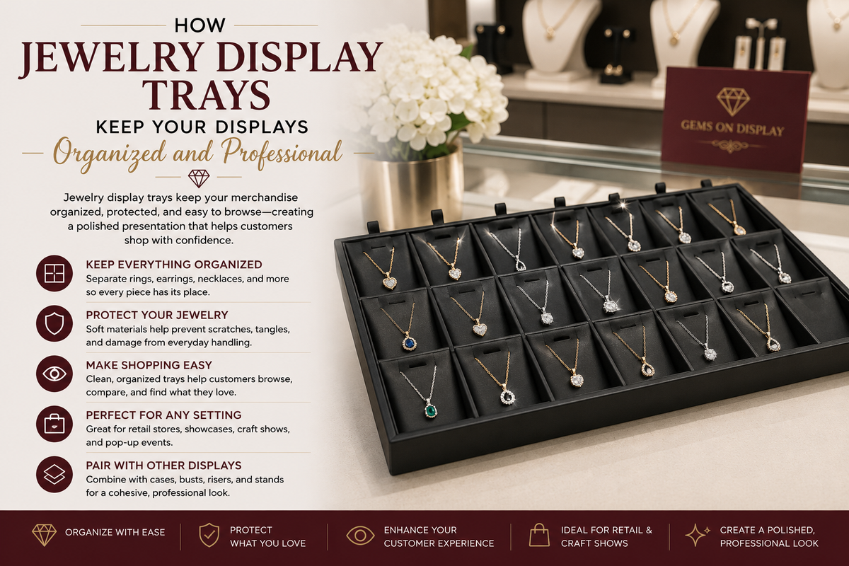 How Jewelry Display Trays Keep Your Displays Organized and Professional