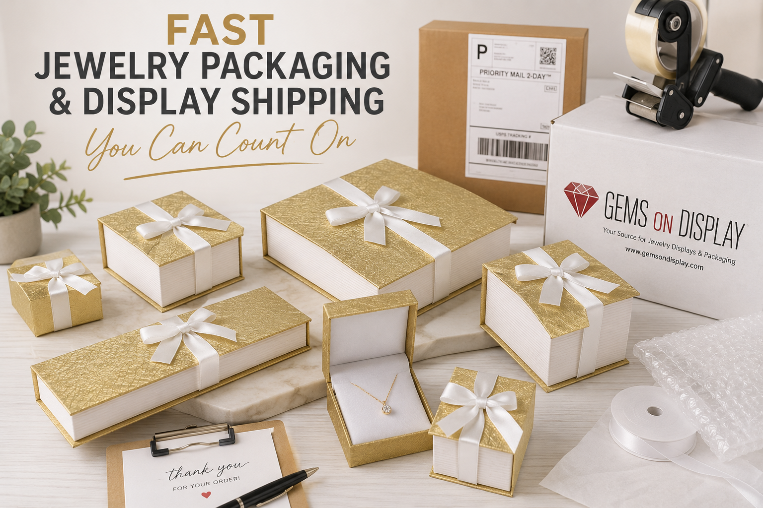 Fast Jewelry Packaging & Display Shipping You Can Count On