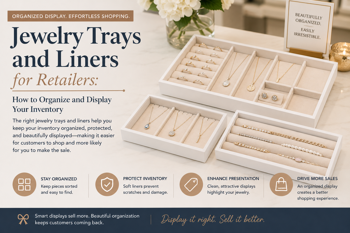 Jewelry Trays and Liners for Retailers: How to Organize and Display Your Inventory