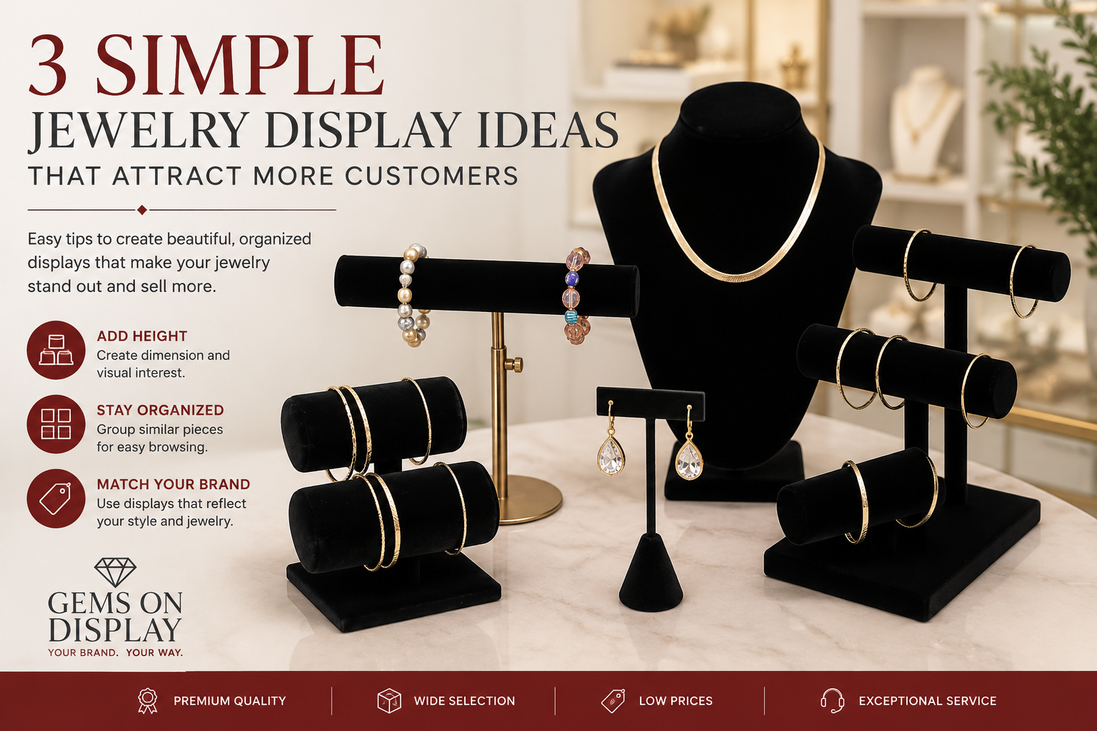 3 Simple Jewelry Display Ideas That Attract More Customers