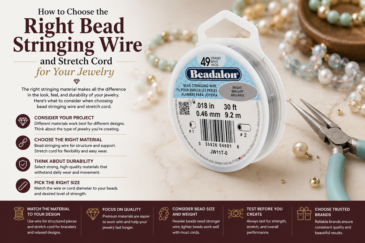 How to Choose the Right Bead Stringing Wire and Stretch Cord for Your Jewelry