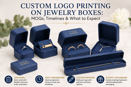 Custom Logo Printing on Jewelry Boxes: MOQs, Timelines & What to Expect