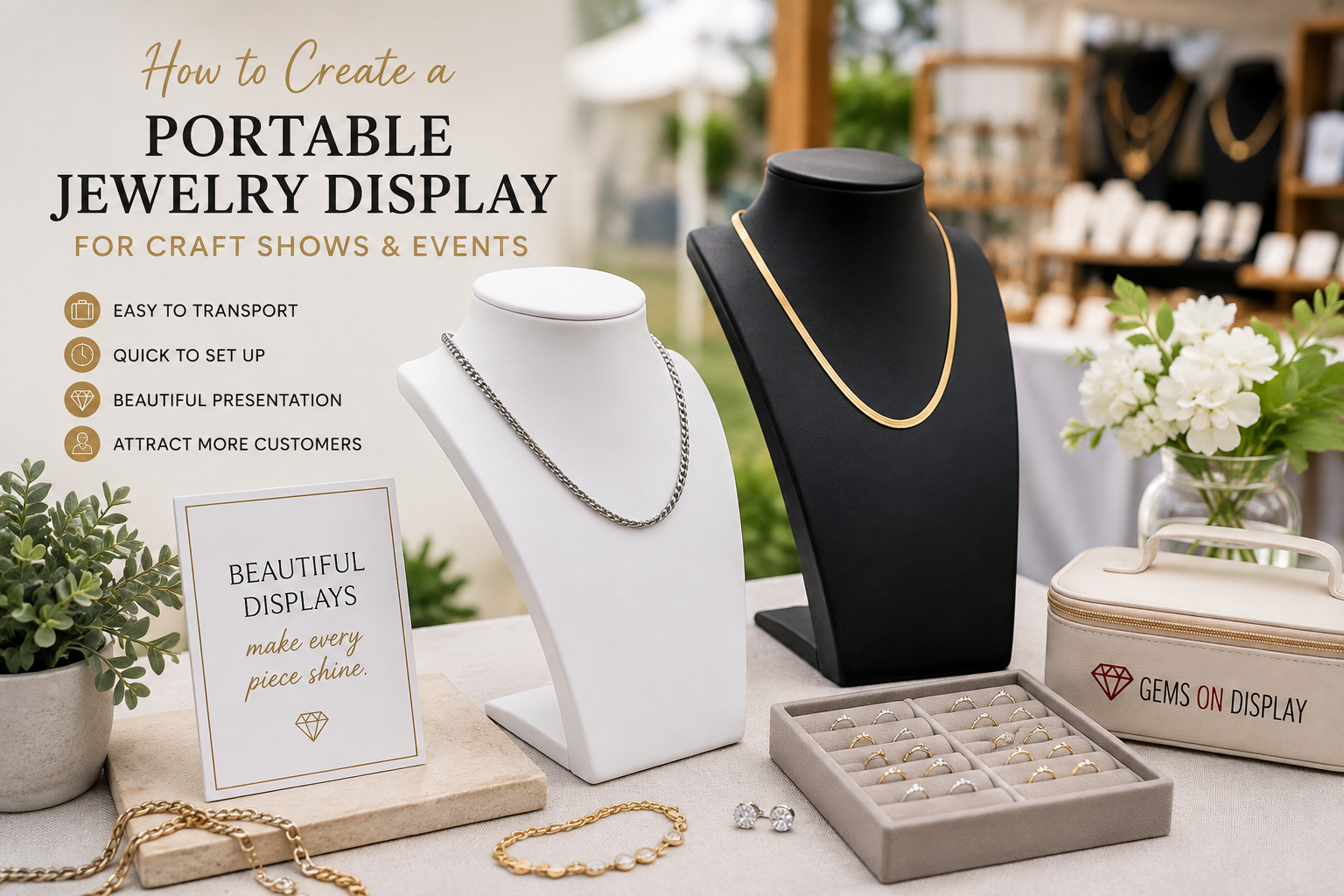 How to Create a Portable Jewelry Display for Craft Shows and Events