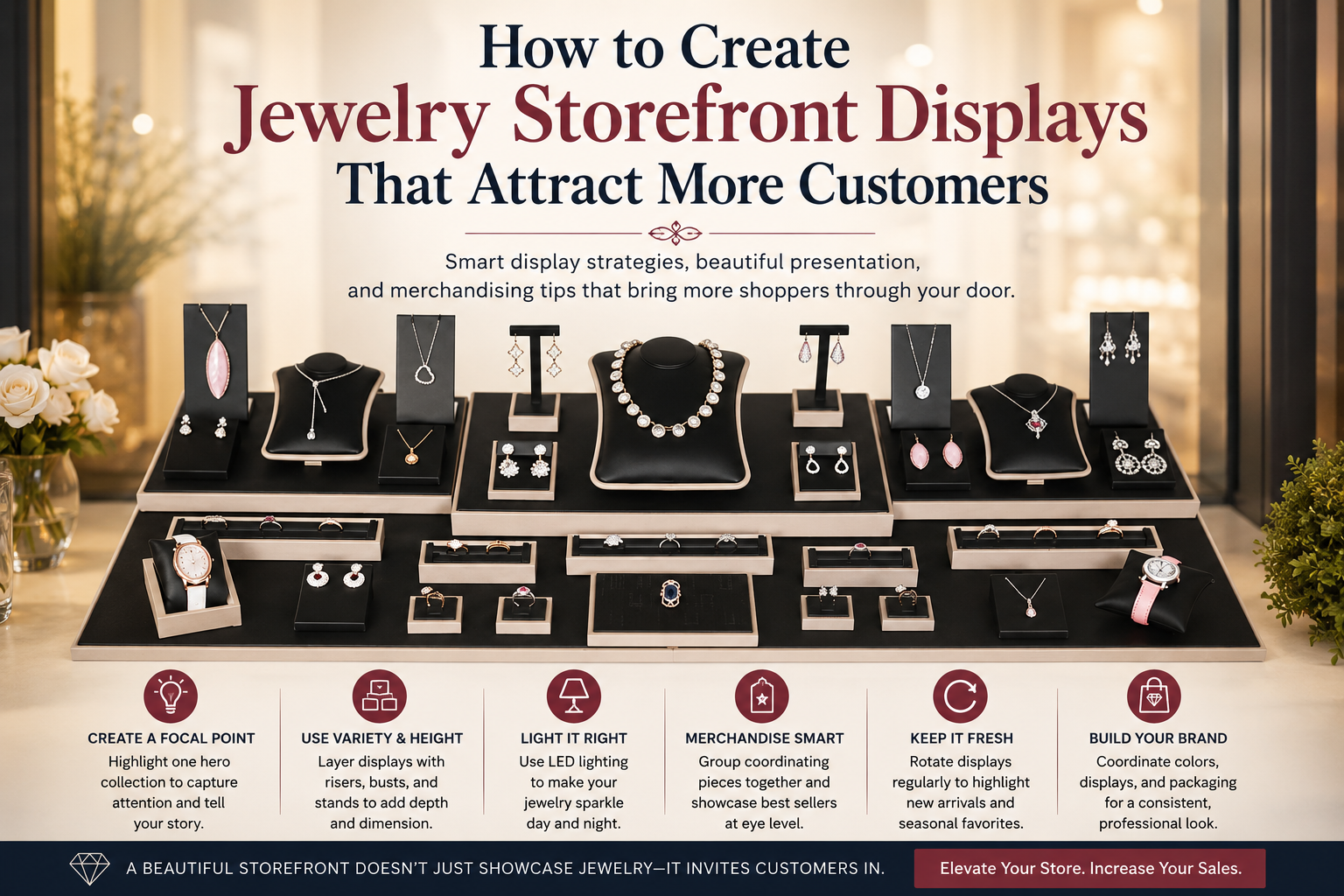 How to Create Jewelry Storefront Displays That Attract More Customers