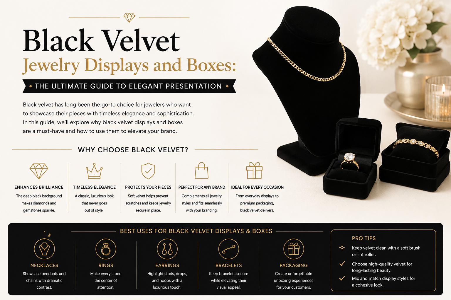 Black Velvet Jewelry Displays and Boxes: The Ultimate Guide to Elegant Presentation