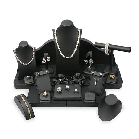 Black Jewelry Showcase Display Sets