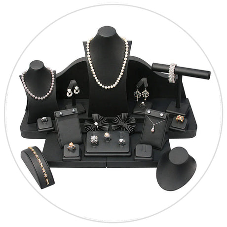 Black Jewelry Showcase Display Sets