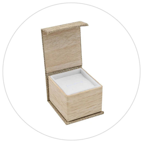 Burlap Magnetic Jewelry Boxes