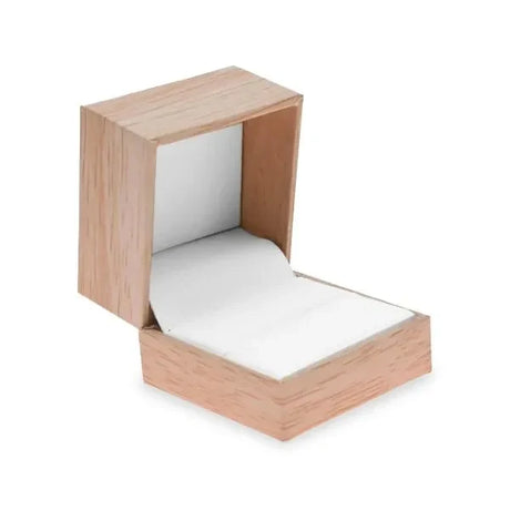 Faux Wood & Burlap Trim Jewelry Gift Boxes