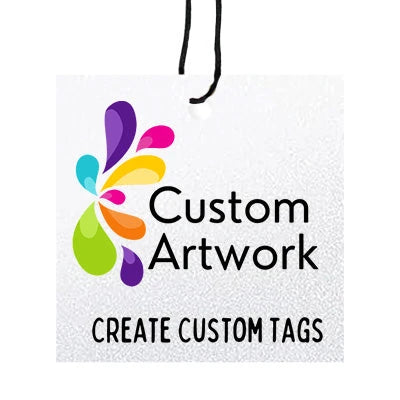 Silver Custom Hang Tags with String