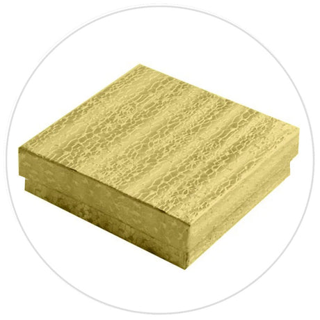 Gold Cotton-Filled Jewelry Boxes