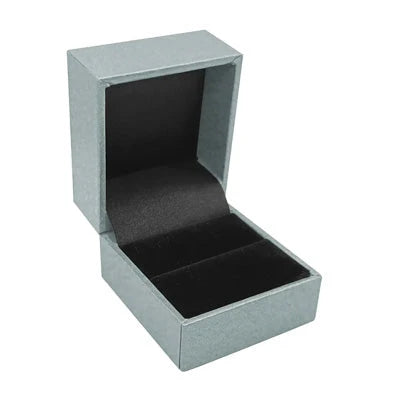 Metallic Silver Leatherette Jewelry Boxes