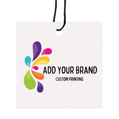 Woven White Linen Tags