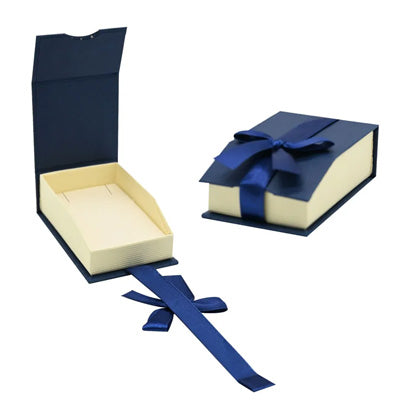 Blue Magnetic Ribbon Jewelry Gift Boxes