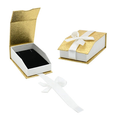Gold Magnetic Ribbon Jewelry Gift Boxes