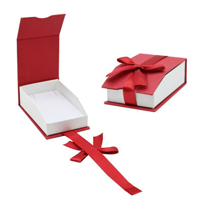 Red Magnetic Ribbon Jewelry Gift Boxes