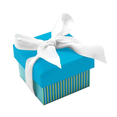 Aqua Striped Boxes
