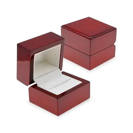 Red Rosewood Flat Top Jewelry Packaging Boxes