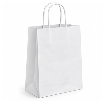 White Kraft Paper Shopping Bags