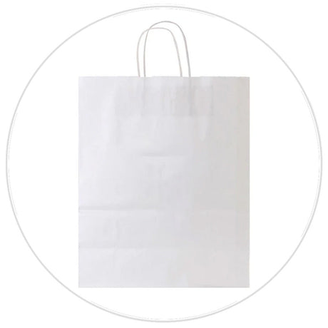 White Kraft Shopping Bags