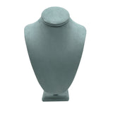 Blue Suede Jewelry Necklace Display Bust - 11" Tall