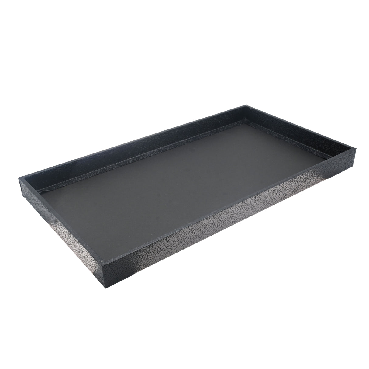 Black Leatherette Full-Size Jewelry Tray - 1" Deep