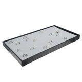 Black Leatherette Full-Size Jewelry Tray - 1" Deep