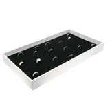 White Leatherette Full-Size Jewelry Tray - 1" Deep