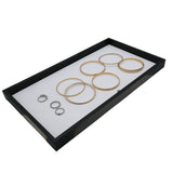 Black Plastic Stackable Full Size Jewelry Display Tray, 1" Tall