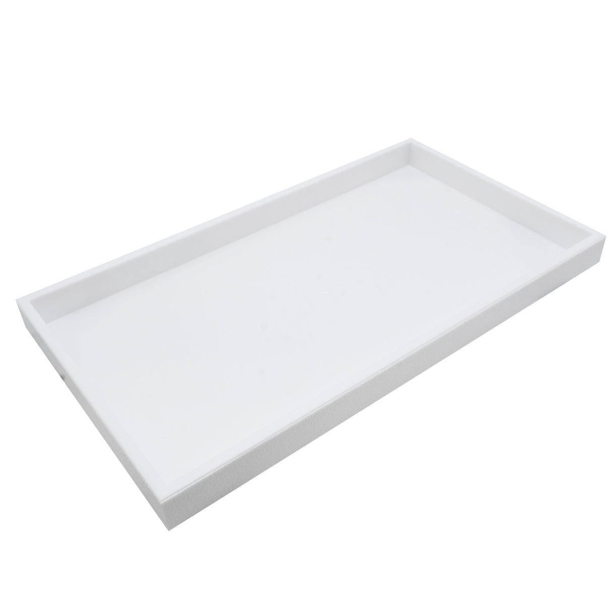 White Plastic Stackable Full Size Jewelry Display Tray, 1" Tall