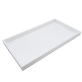 White Plastic Stackable Full Size Jewelry Display Tray, 1" Tall