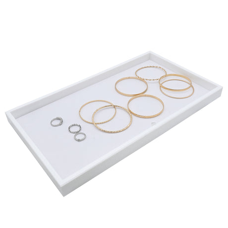 White Plastic Stackable Jewelry Display Tray, 1