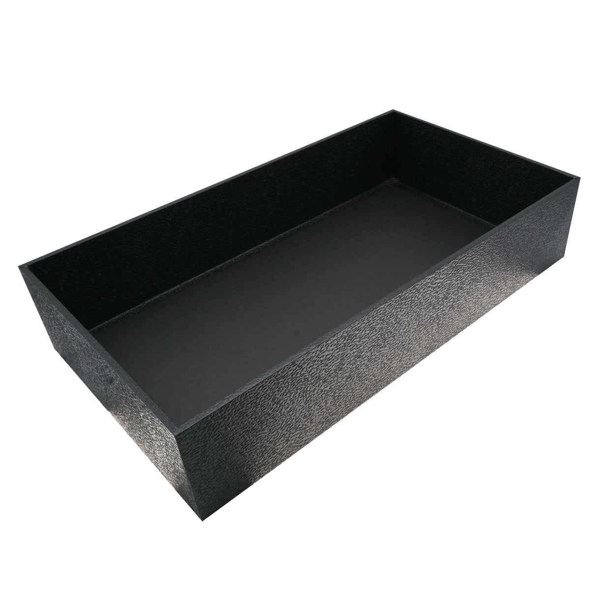 Black Leatherette Full-Size Jewelry Tray - 3" Deep