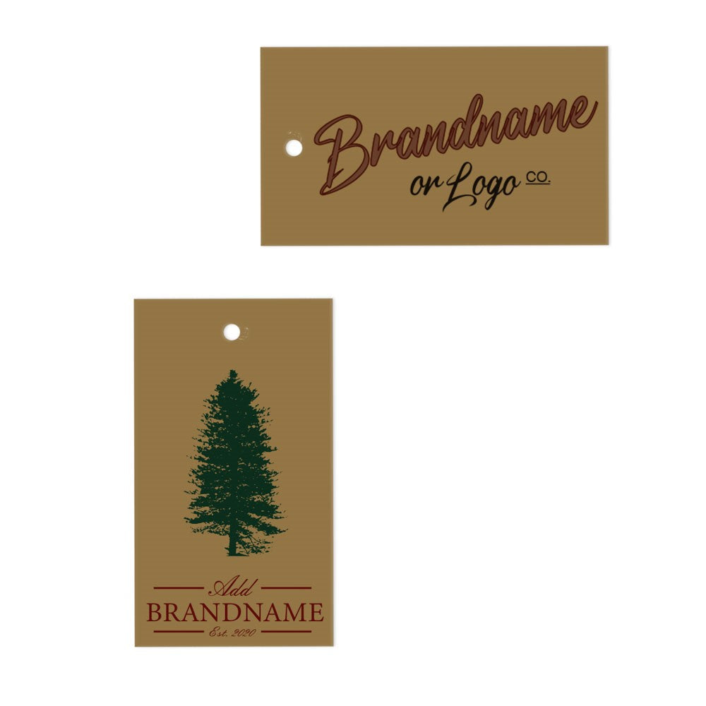 Kraft Custom Printed Hanging Hole Clothing Shopping Tags, 