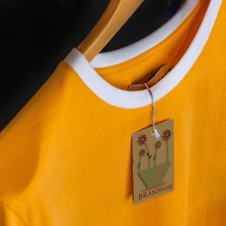 Kraft Custom Printed Hanging Hole Clothing Shopping Tags, 