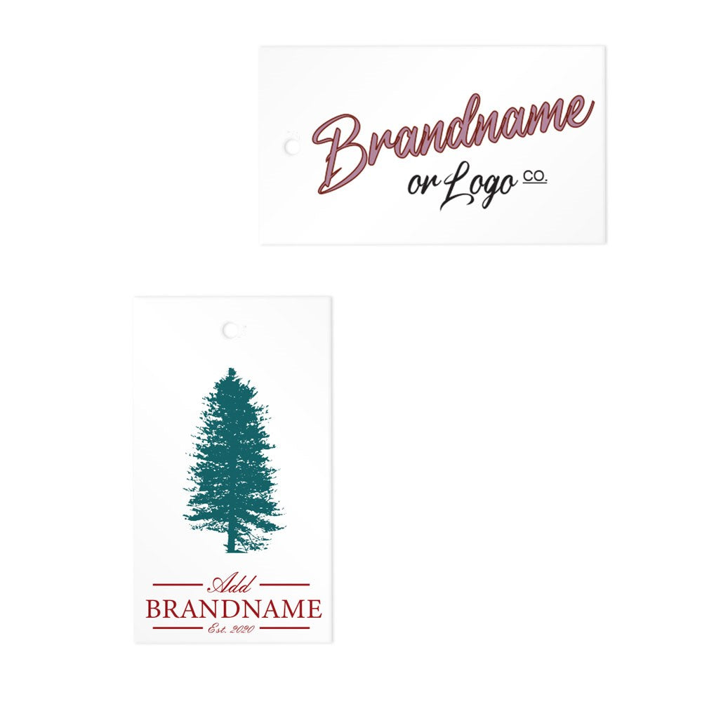 Matte White Custom Printed Hanging Hole Clothing Shopping Tags,