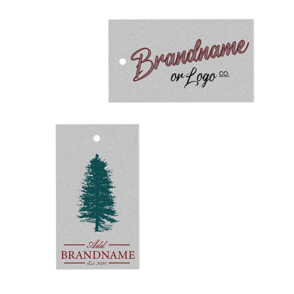 Smoke Grey Custom Printed Hanging Hole Clothing Shopping Tags,