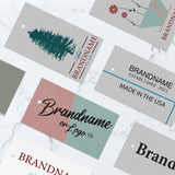 Smoke Grey Custom Printed Hanging Hole Clothing Shopping Tags,