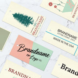 Shimmer White Gold Custom Printed Hanging Hole Clothing Shopping Tags,