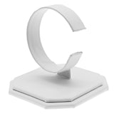 White Leatherette Watch Display Stand