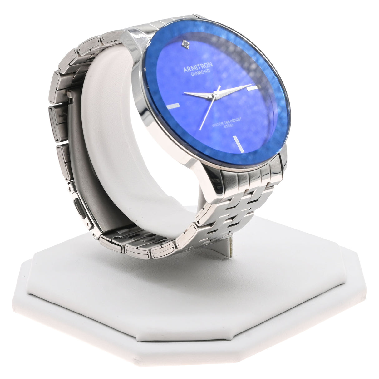 White Leatherette Watch Display Stand