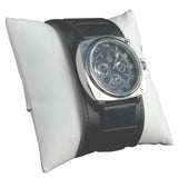 White Leatherette Jewelry Bracelet / Watch Pillow 