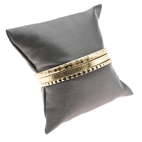 4" x 4" Steel Grey Bracelet & Watch Display Pillow