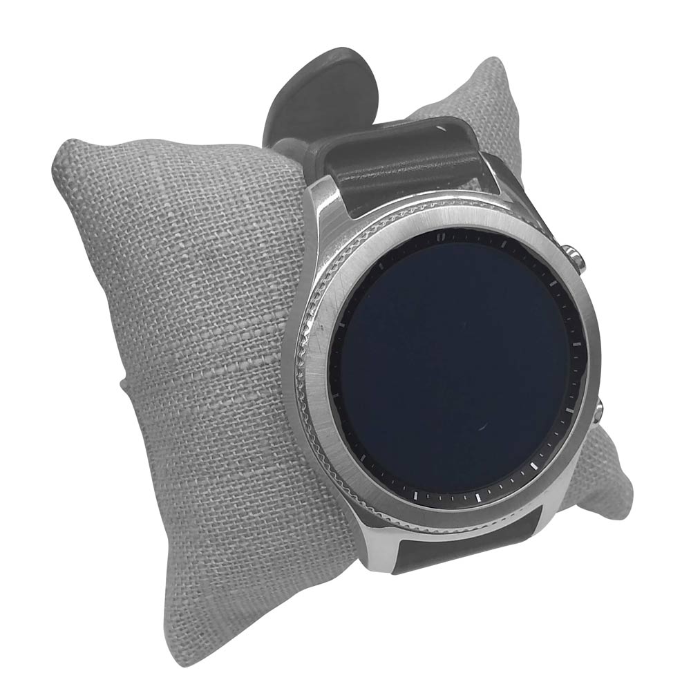 Grey Linen Jewelry Watch / Bracelet Pillow