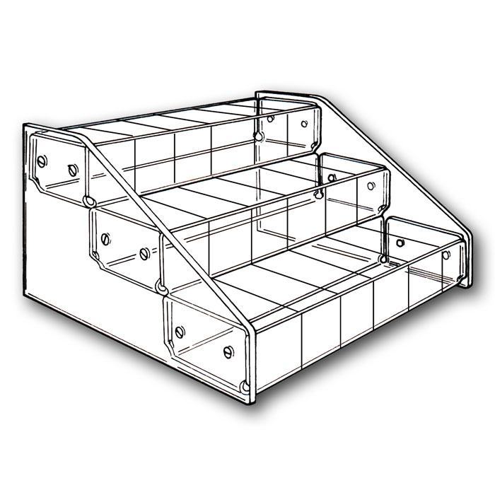 Clear Acrylic 18 Compartment 3 Tier Jewelry Bead Organizer