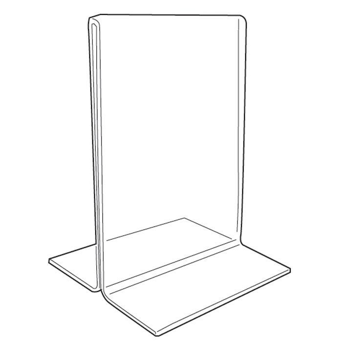 Clear Acrylic Table Top Restaurant Menu Sign Holder 5-1/2" x 7" H