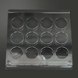 Clear Acrylic 12 Compartment Gemstone Jar Holder - Jars Diameter 1-1/8" 