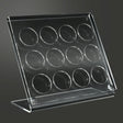 Clear Acrylic 12 Compartment Gemstone Jar Holder - Jars Diameter 1-1/8" 